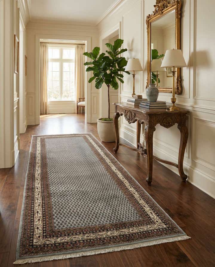 6' x 11' 4 Hand Knotted Mir Oriental Wool Runner Rug