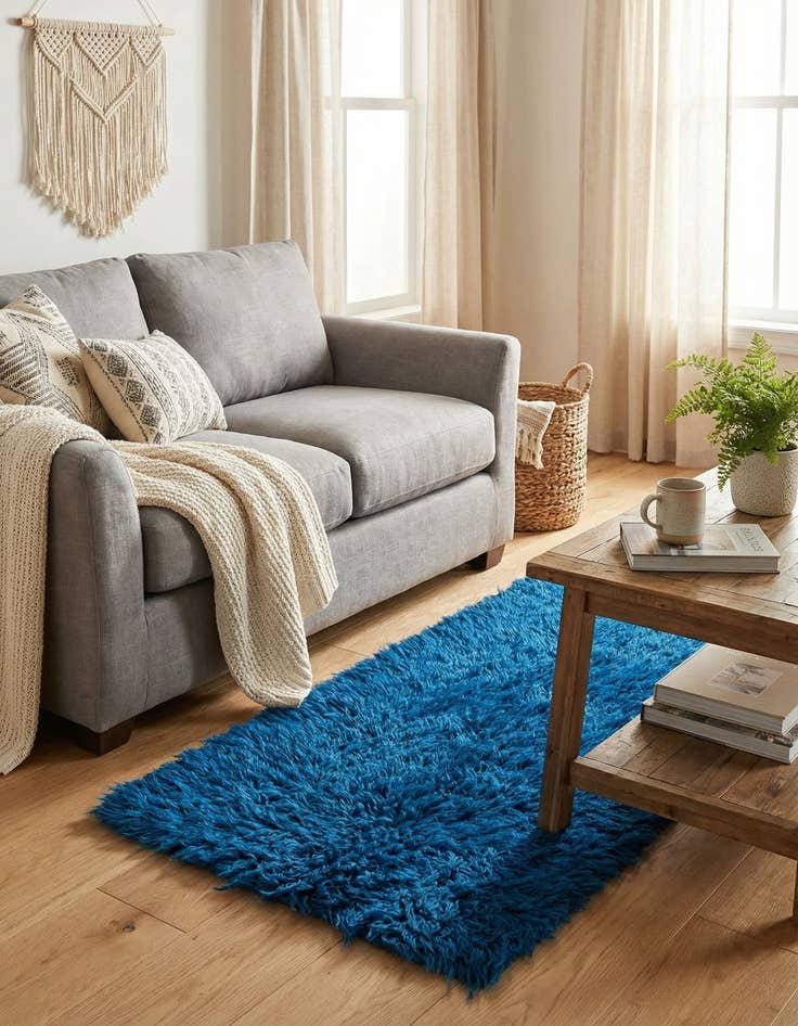 Detail image of 2' x 3' 8  Hand Knotted Moroccan Wool Rug