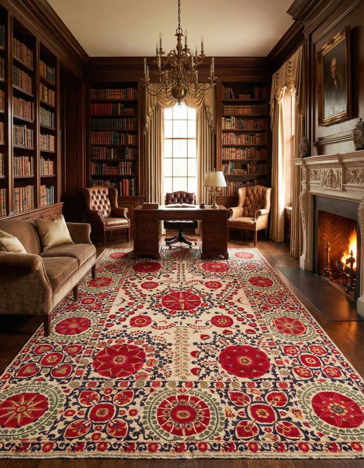 Detail image of 10' 2 x 13' 11 Farahan Wool Rug