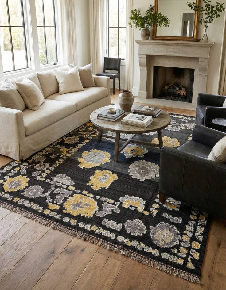 Detail image of 8' x 10' 1  Hand Knotted Oushak Wool Rug