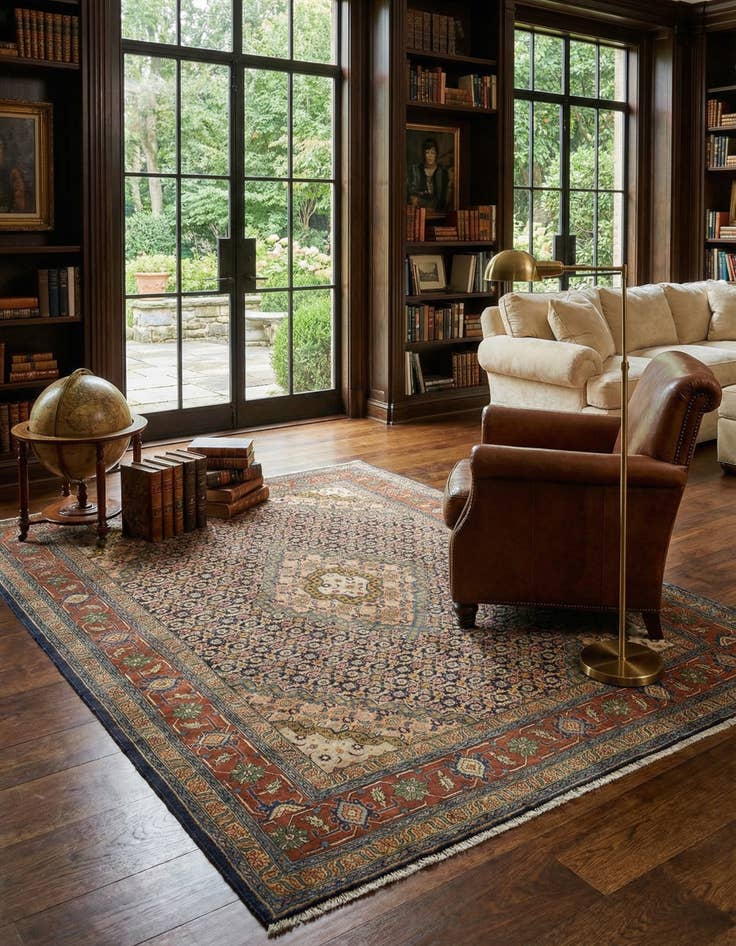 Detail image of  6' 9 x 9' 1  Hand Knotted Tabriz Persian Wool Rug