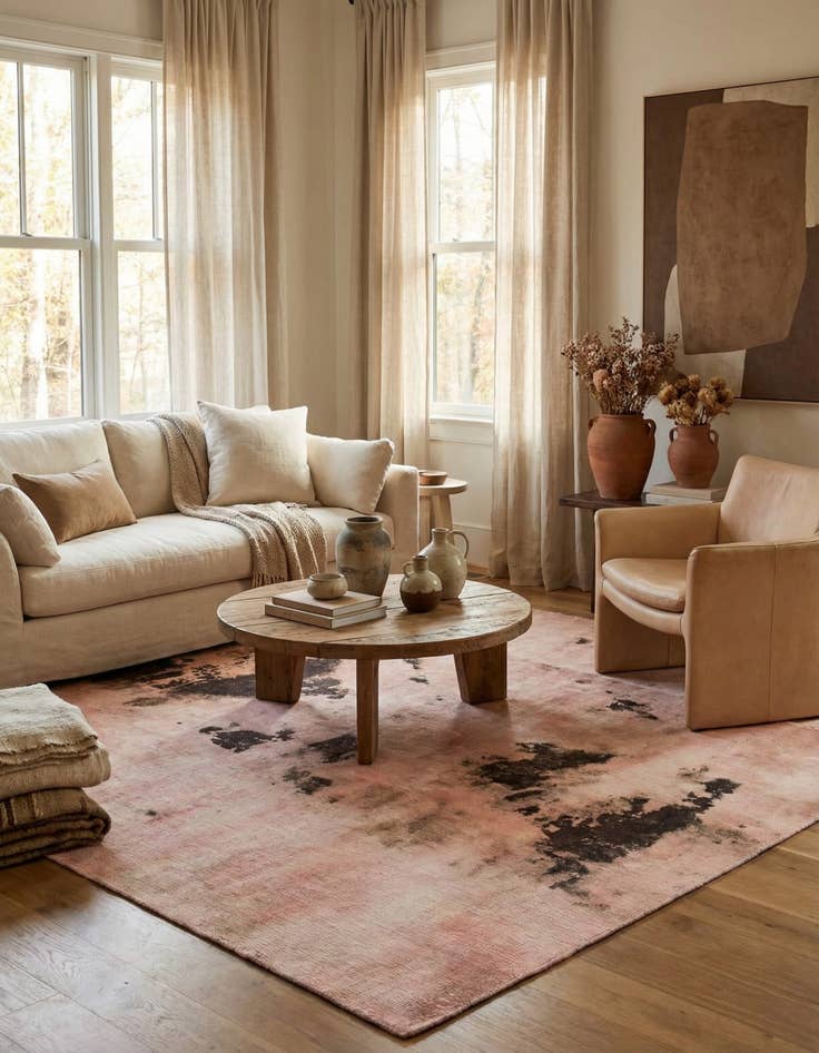 Detail image of 4' 10 x 6' 9  Hand Knotted Ultra Vintage Persian Wool Rug