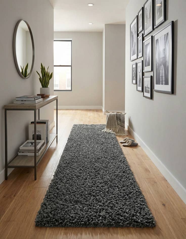 Detail image of  2' 7 x 10' Zermatt Shag Runner Rug