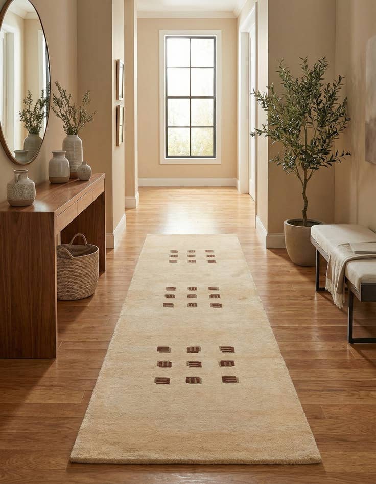 Detail image of  2' 7 x 9' 1  Hand Knotted Darya Wool Runner Rug