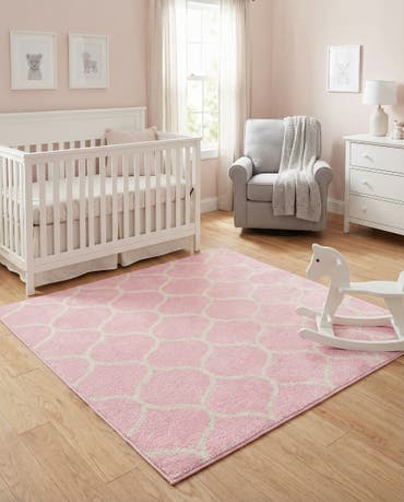  3' x 3' Lattice Frieze Square Rug