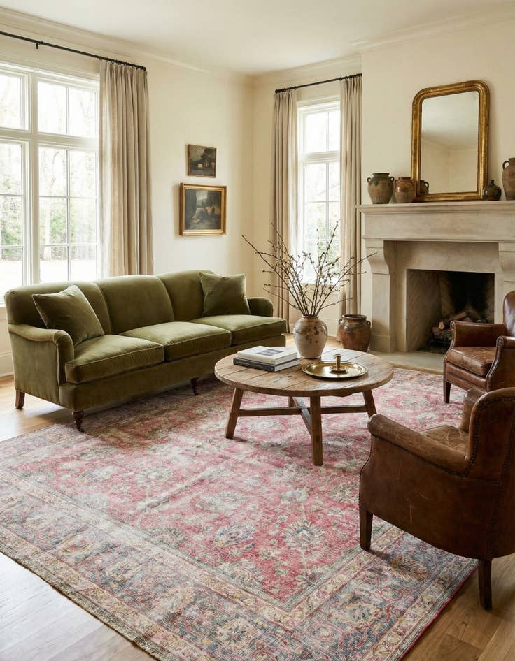 Detail image of  9' 10 x 11' 3  Hand Knotted Ultra Vintage Persian Wool Rug