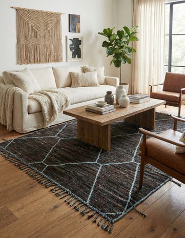 8' x 10' 2 Hand Knotted Moroccan Wool Rug