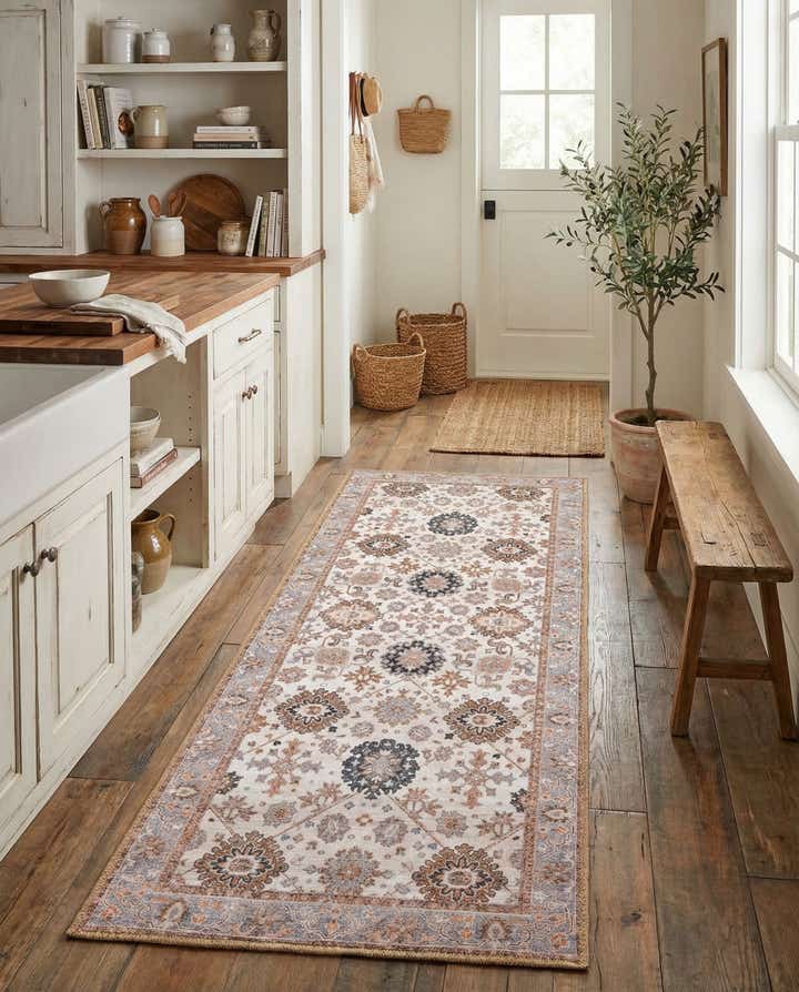 2' x 5' 1 Washable Timeless Runner Rug