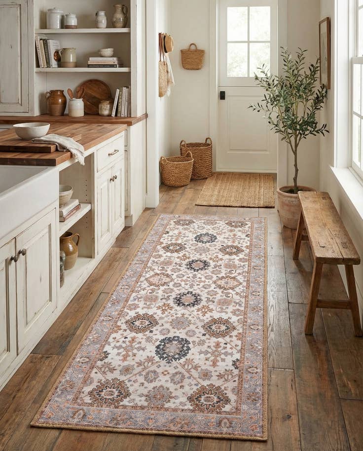 Detail image of 2' x 5' 1 Washable Timeless Runner Rug