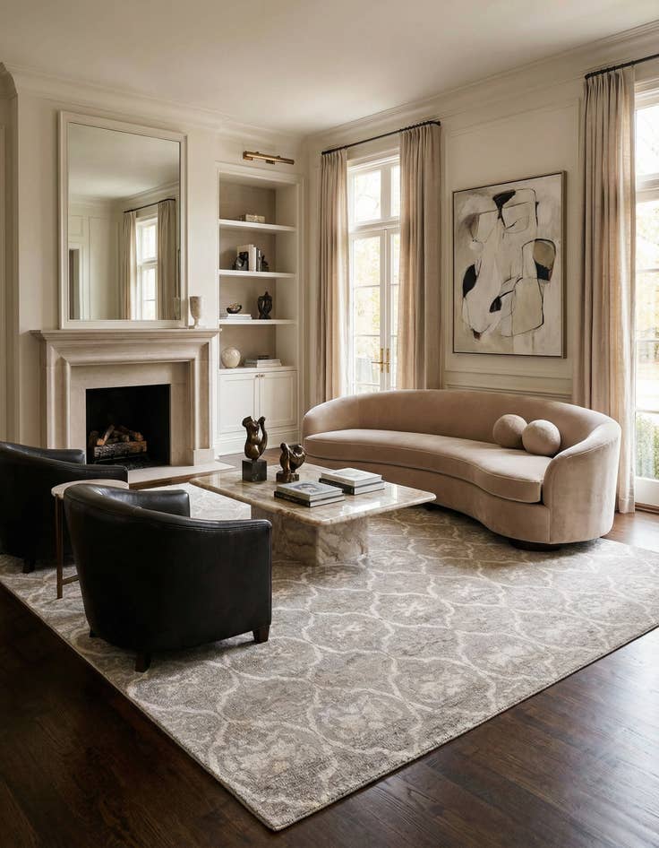 Detail image of 9' 8 x 13' 3 Hand Knotted Darya Rug