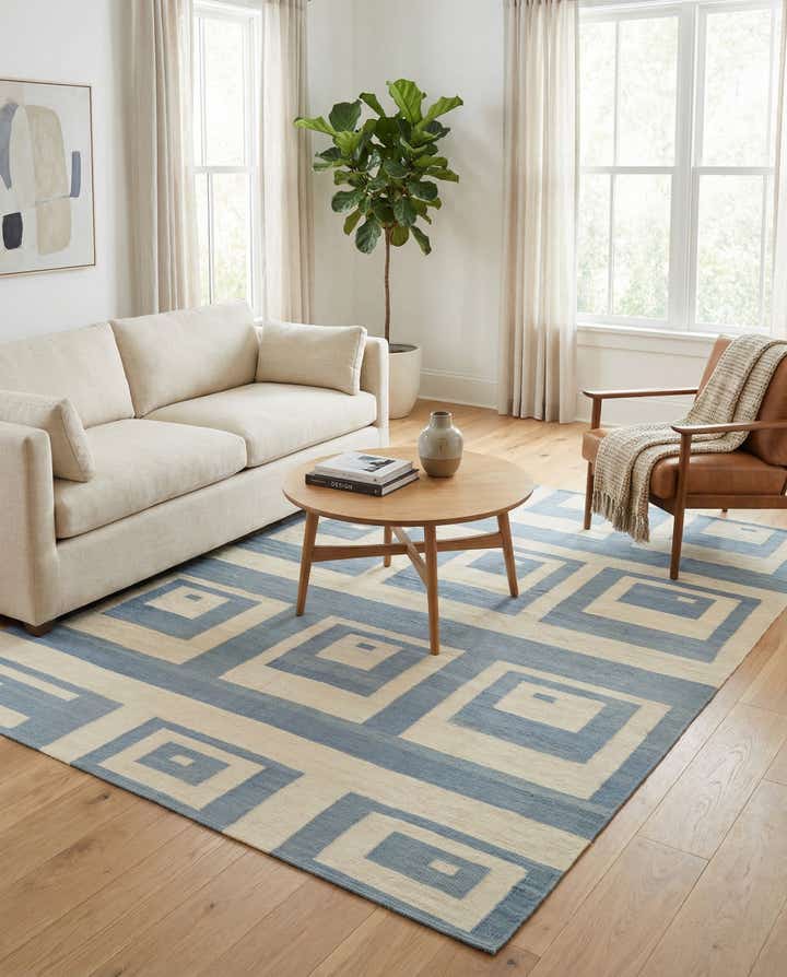 5' x 6' 6 Hand Woven Kilim Modern Wool Rug