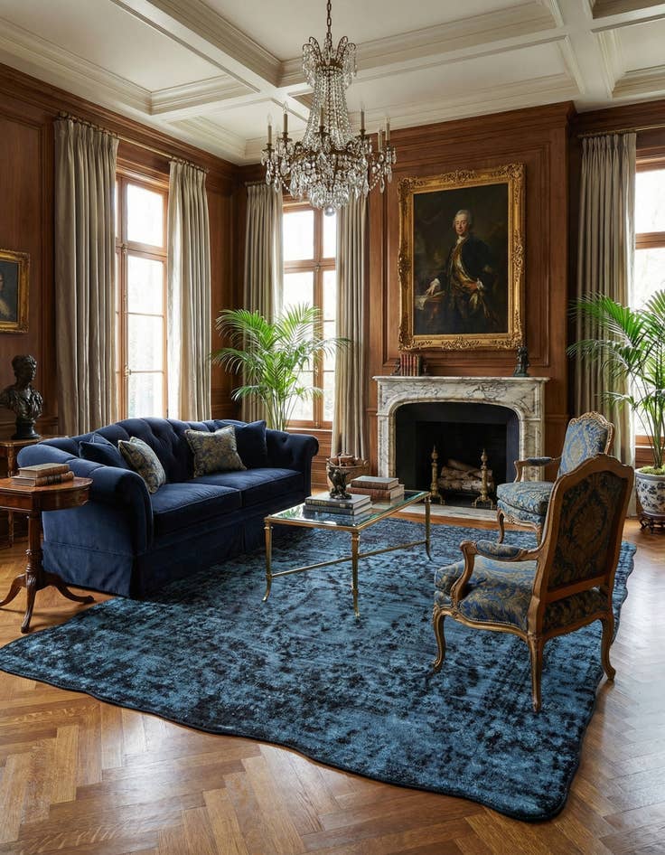 Detail image of 9' 9 x 11' 9 Vintage Royal Wool Rug