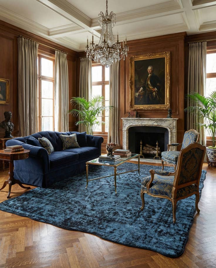 Detail image of 9' 9 x 11' 9 Vintage Royal Wool Rug
