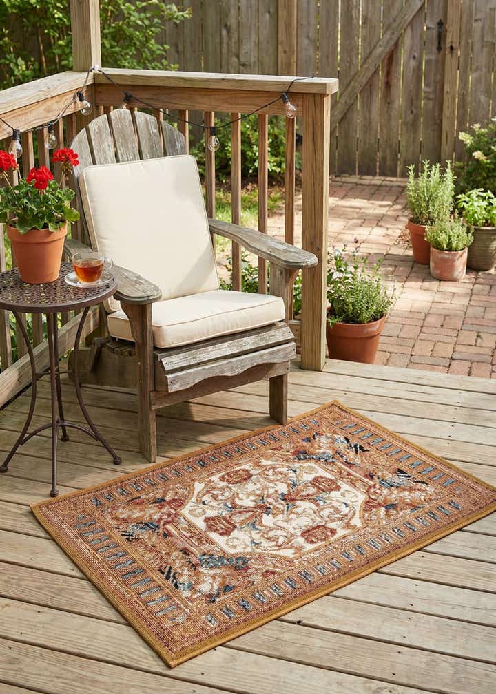 2' x 3' Easy-Clean Traditional Indoor / Outdoor Rug