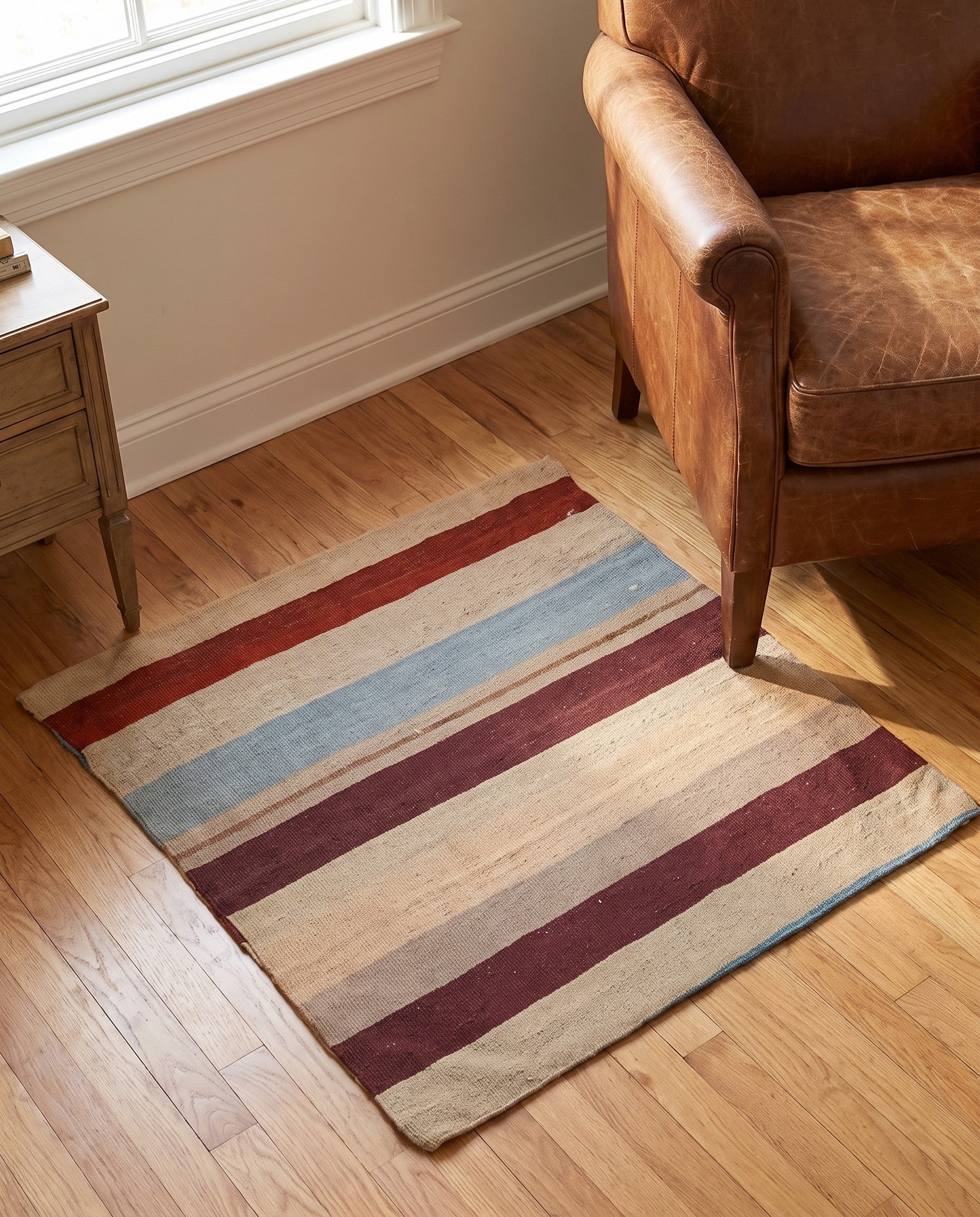2' 5 x 2' 5 Hand Woven Pillow Wool Square Rug