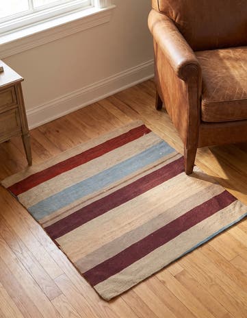 2' 5 x 2' 5 Hand Woven Pillow Wool Square Rug