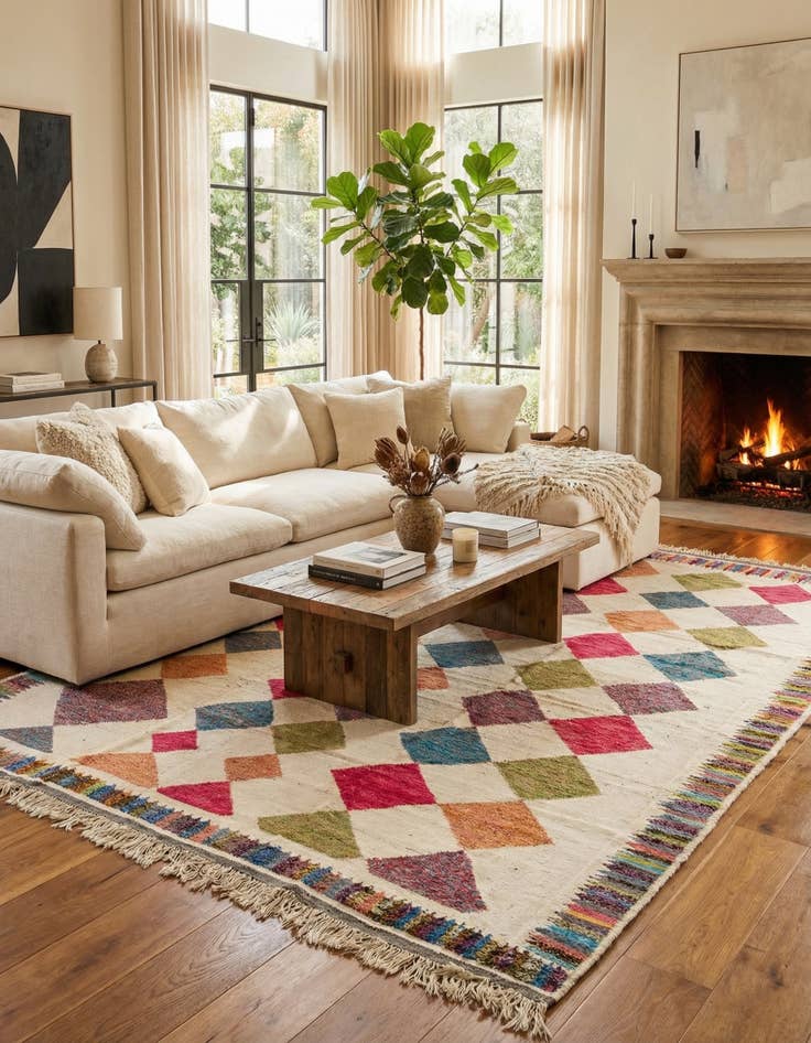 Detail image of 12' x 15' 9  Hand Knotted Moroccan Wool Rug