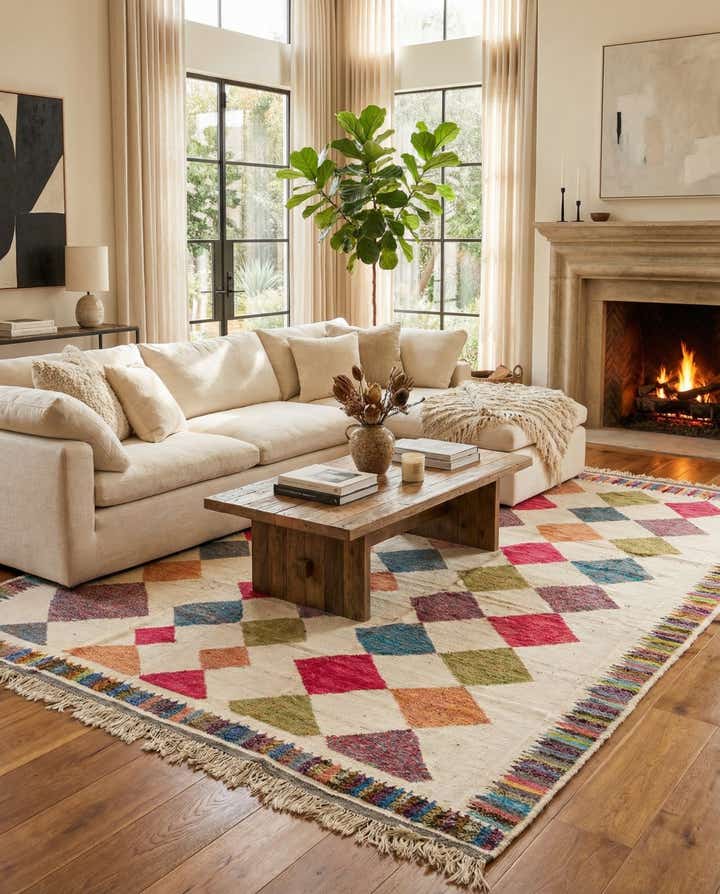 12' x 15' 9 Hand Knotted Moroccan Wool Rug
