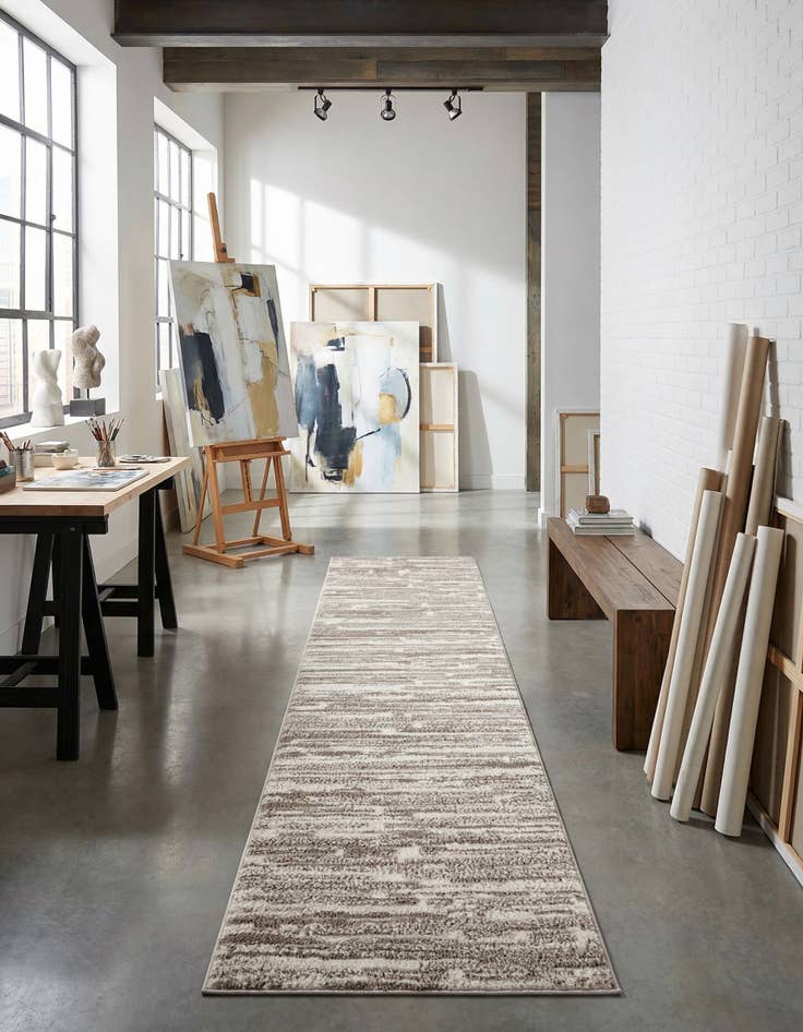 Detail image of  2' 7 x 10' Sepia Runner Rug