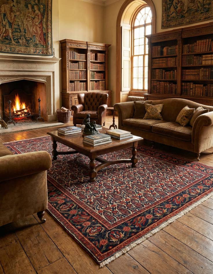 Detail image of 4' 6 x 6' 3 Malayer Wool Rug