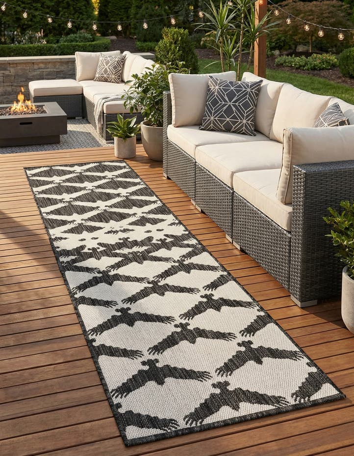 2' x 8' Easy-Clean Modern Indoor / Outdoor...