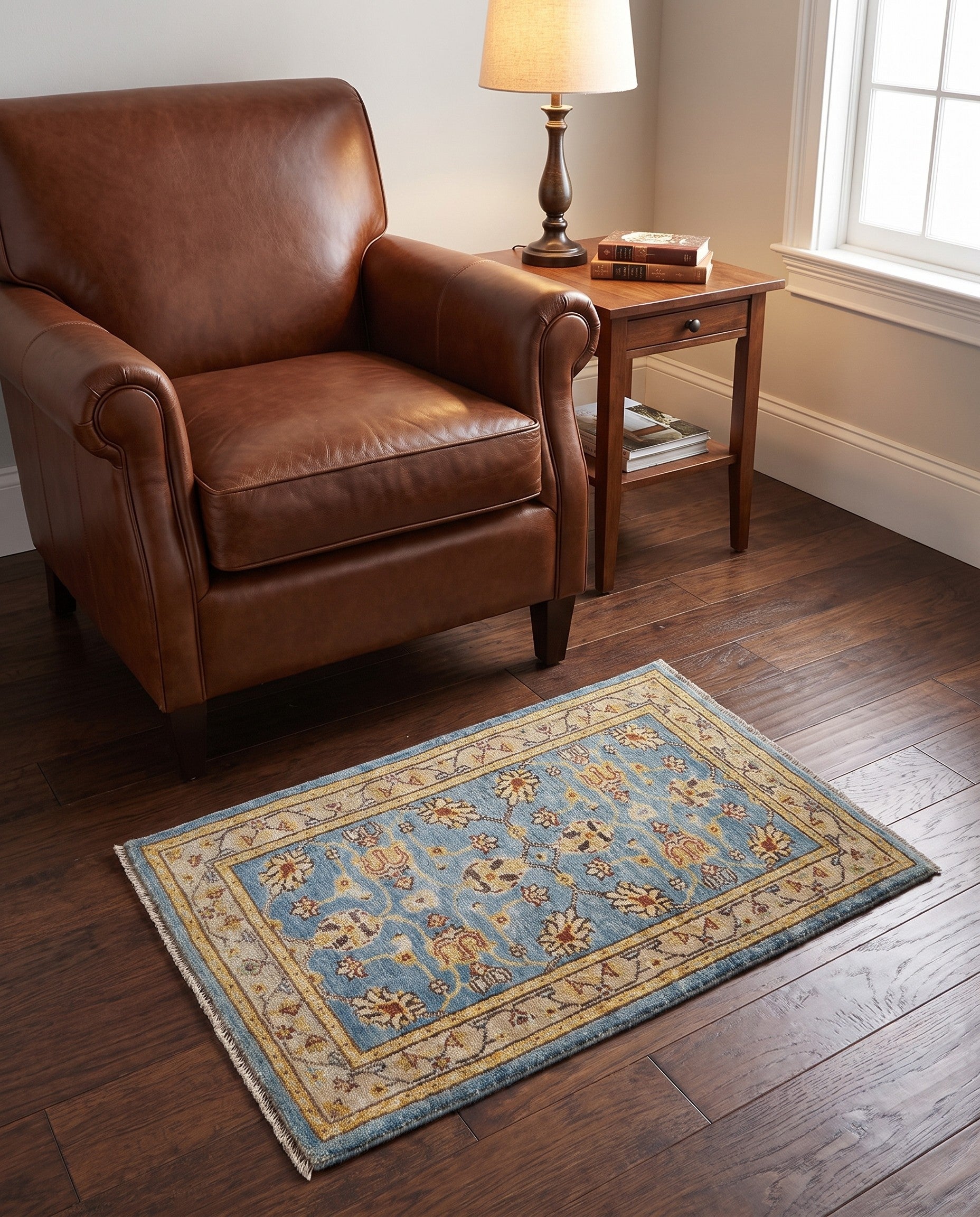 1' 10 x 3' Hand Knotted Ariana Ziegler Rug
