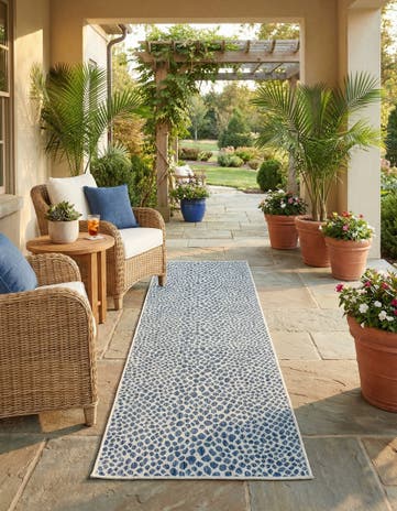 2' 7 x 10' Easy-Clean Jill Zarin Cape Town Indoor / Outdoor Runner Rug