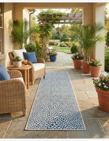 2' 7 x 10' Easy-Clean Jill Zarin Cape Town Indoor / Outdoor Runner Rug
