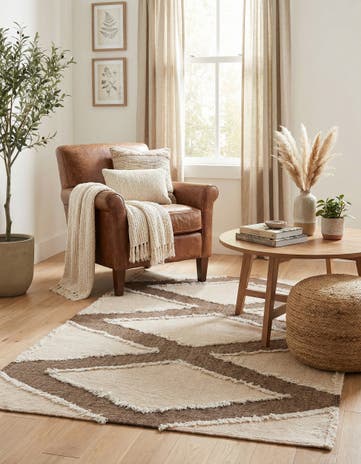 5' x 8' 2 Hand Woven Arizona Wool Rug