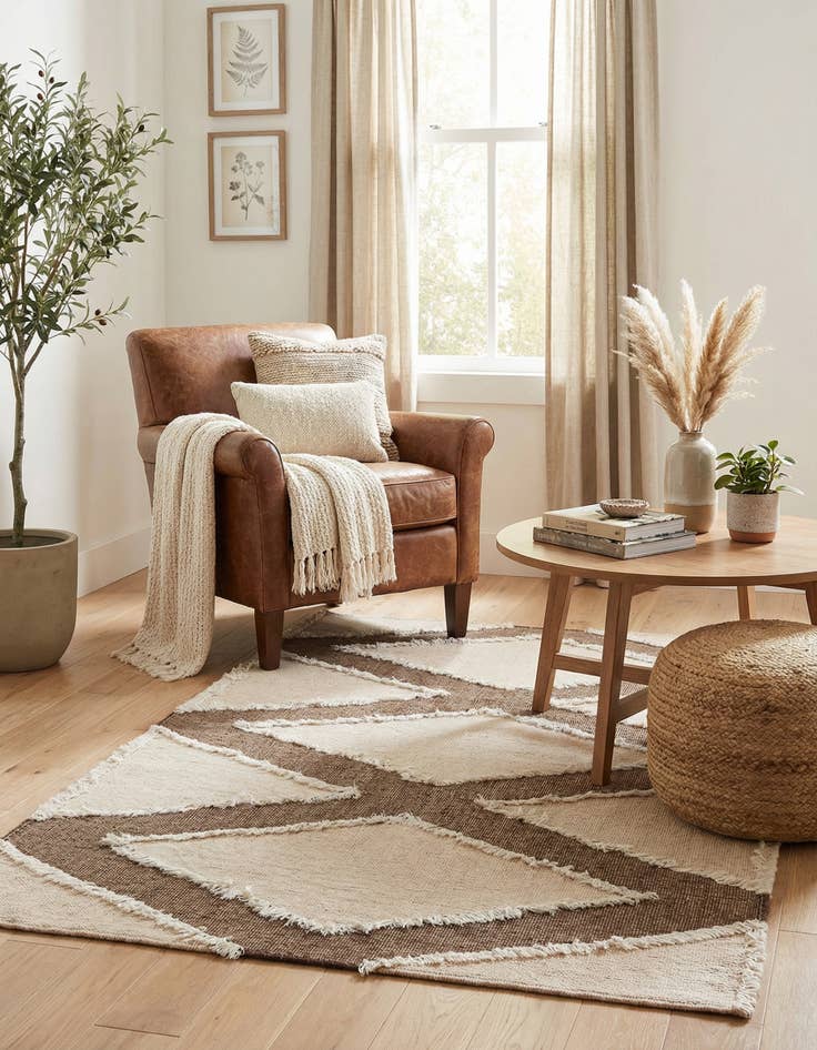 Detail image of 5' x 8' 2  Hand Woven Arizona Wool Rug