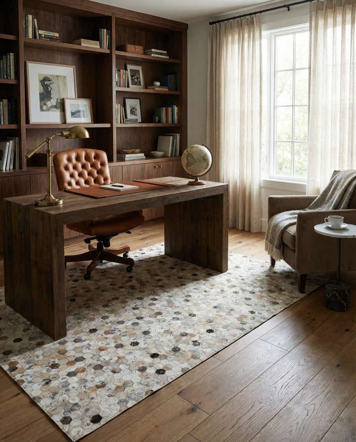 5' x 8' 1 Cowhide Stocks Rug
