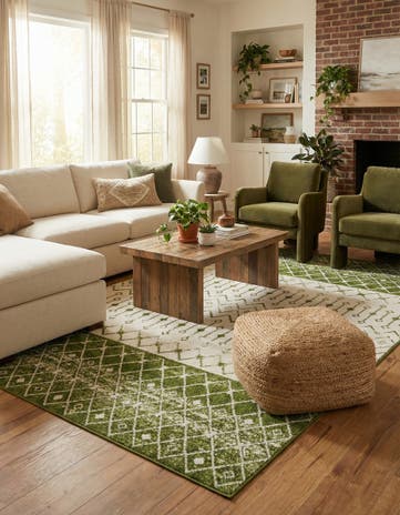 9' x 12' Moroccan Trellis Rug