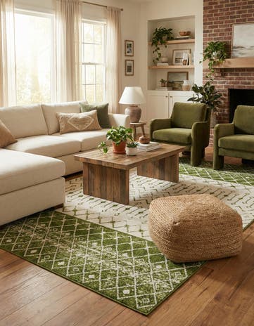 9' x 12' Moroccan Trellis Rug