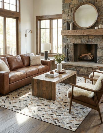 5' 4 x 7' 4 Cowhide Stocks Rug