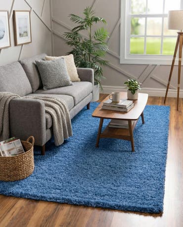  6' x 9' Solid Shag Rug