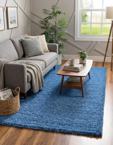 6' x 9' Solid Shag Rug