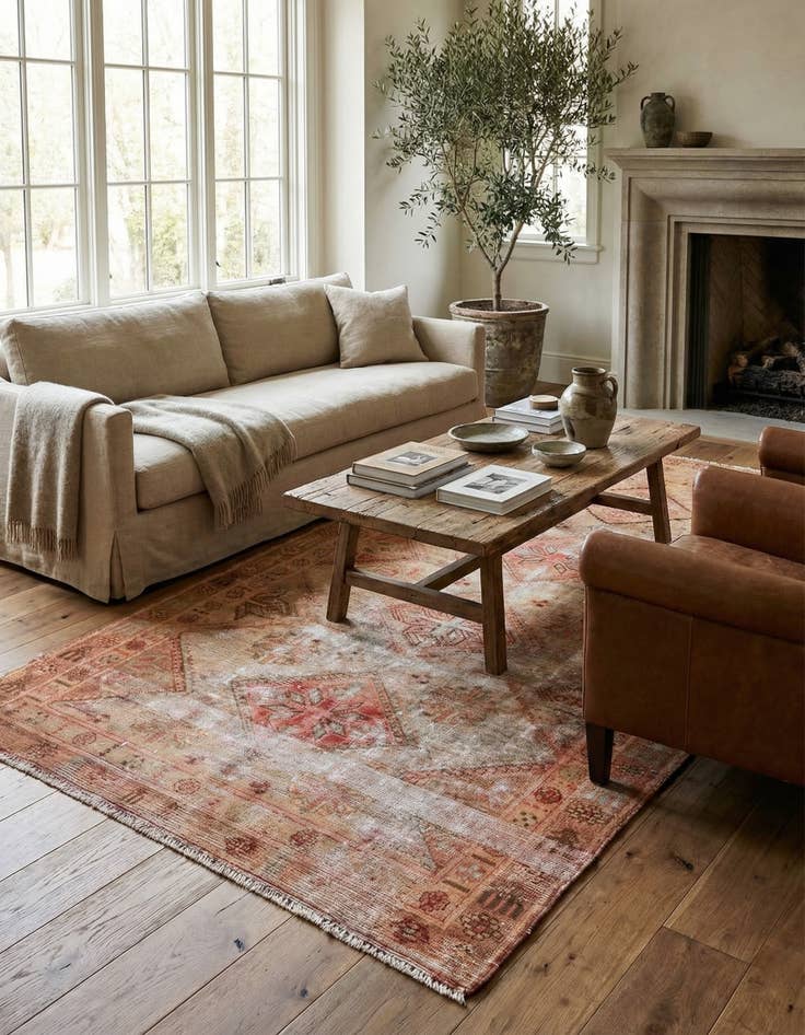 Detail image of 4' x 8' 2  Hand Knotted Ultra Vintage Persian Wool Runner Rug