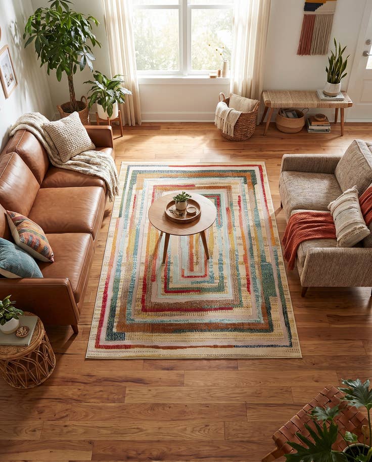 Detail image of 4' x 6' Easy-Clean Casablanca Indoor / Outdoor Rug