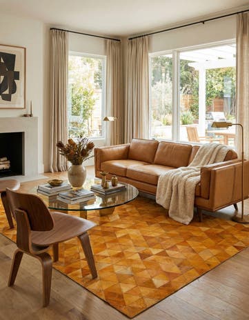 5' 2 x 8' 1 Cowhide Stocks Rug