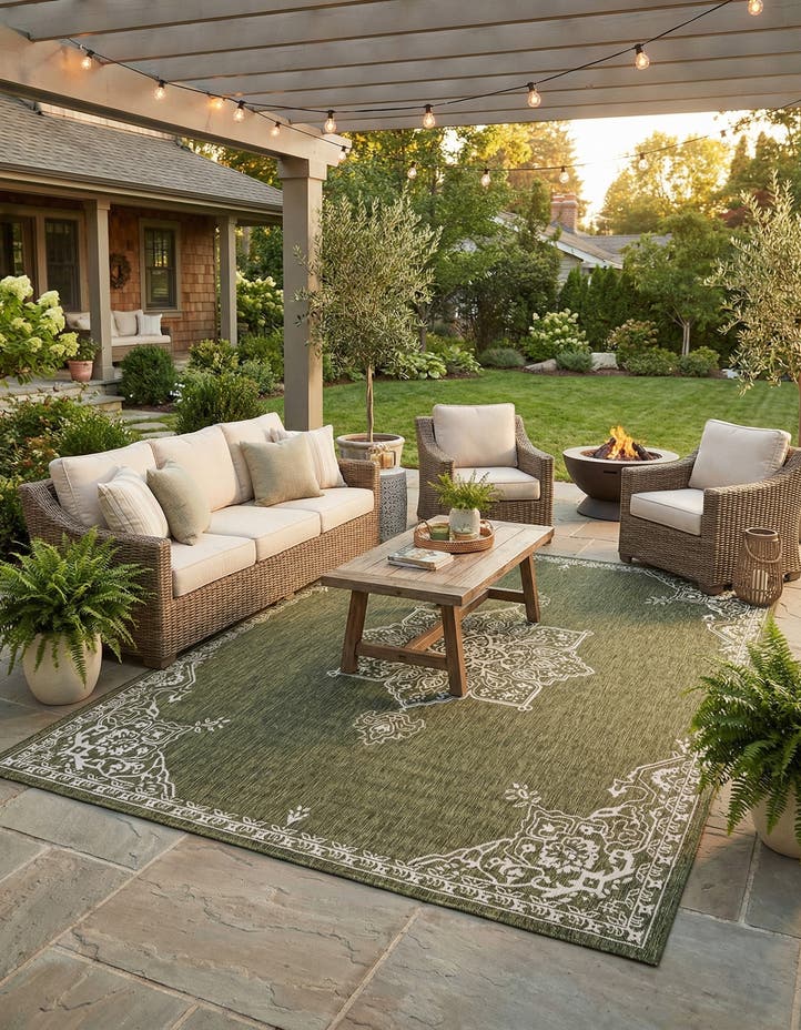 10' x 13' Easy-Clean Traditional Indoor / Ou...
