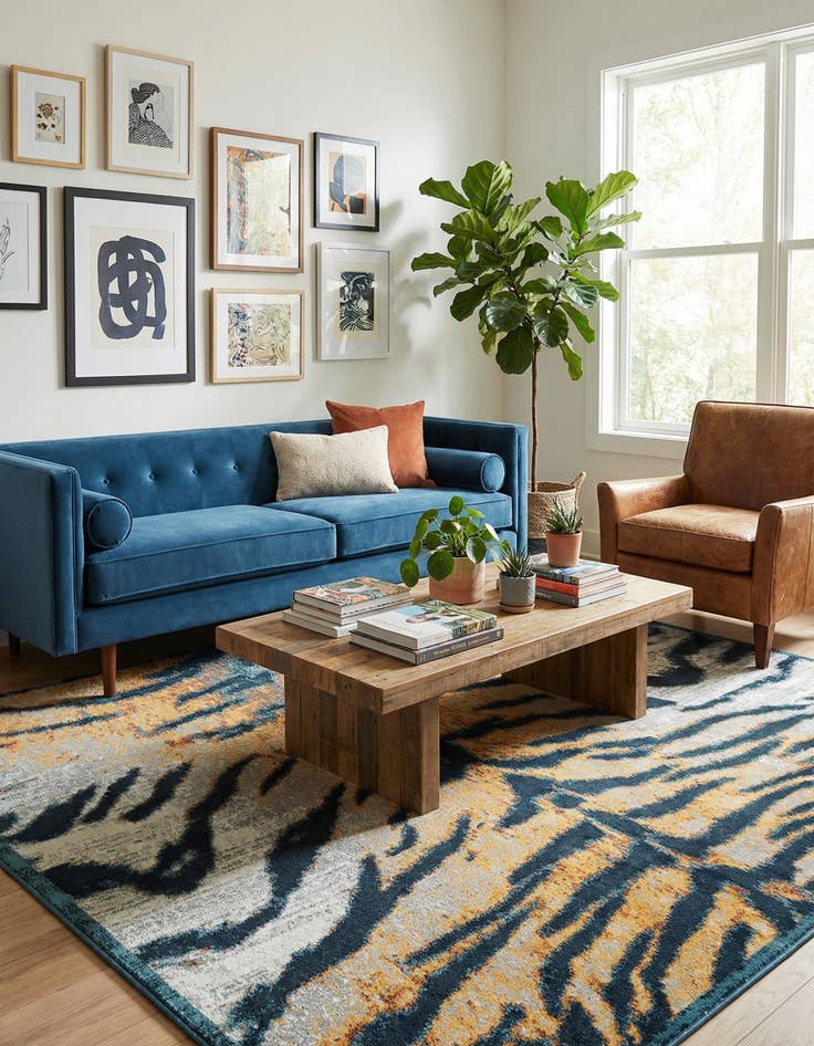 Detail image of 7' 10 x 7' 10 Kamala Washable Square Rug