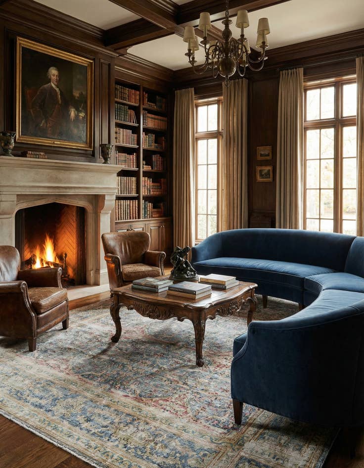 Detail image of 9' 3 x 11' 9 Vintage Royal Wool Rug