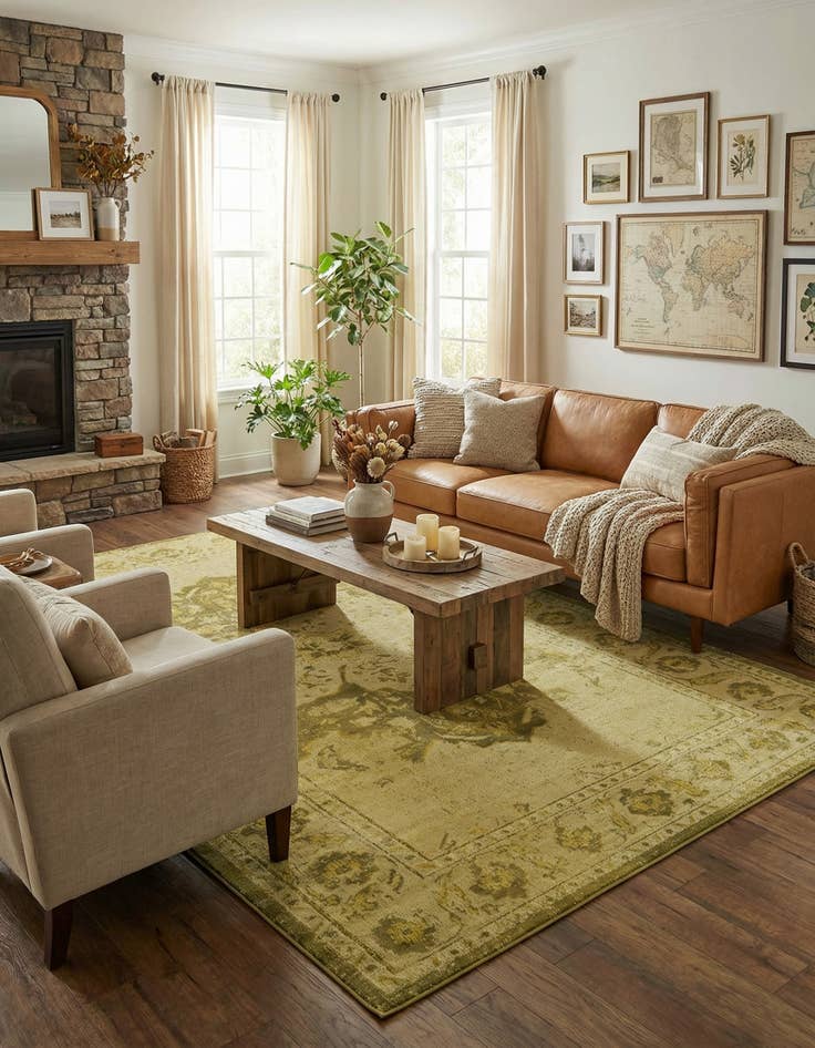 Detail image of  10' 6 x 16' 5  Washable Fleur Rug