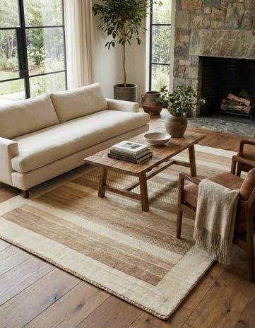 4' 10 x 6' 10 Hand Knotted Gabbeh Wool Rug