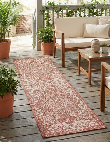 2' x 8' Easy-Clean Jill Zarin Dubai Indoor / Outdoor Runner Rug