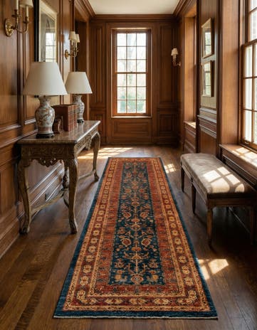 2' 8 x 9' 7 Luribaft Wool Runner Rug