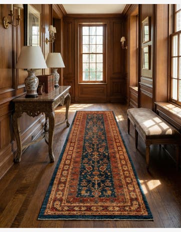 2' 8 x 9' 7 Luribaft Wool Runner Rug