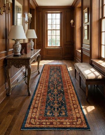2' 8 x 9' 7 Luribaft Wool Runner Rug