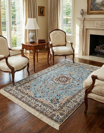 3' 3 x 5' Hand Knotted Nain Persian Rug