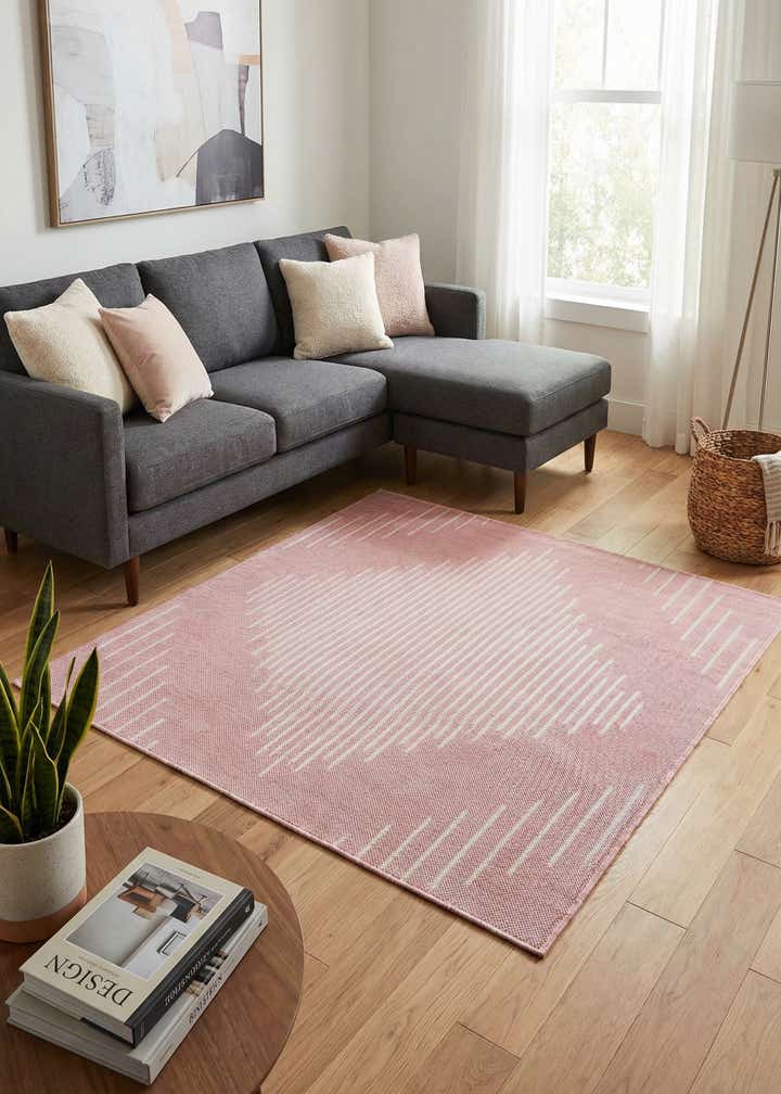 5' 3 x 5' 3 Easy-Clean Modern Indoor / Outdoor Square Rug